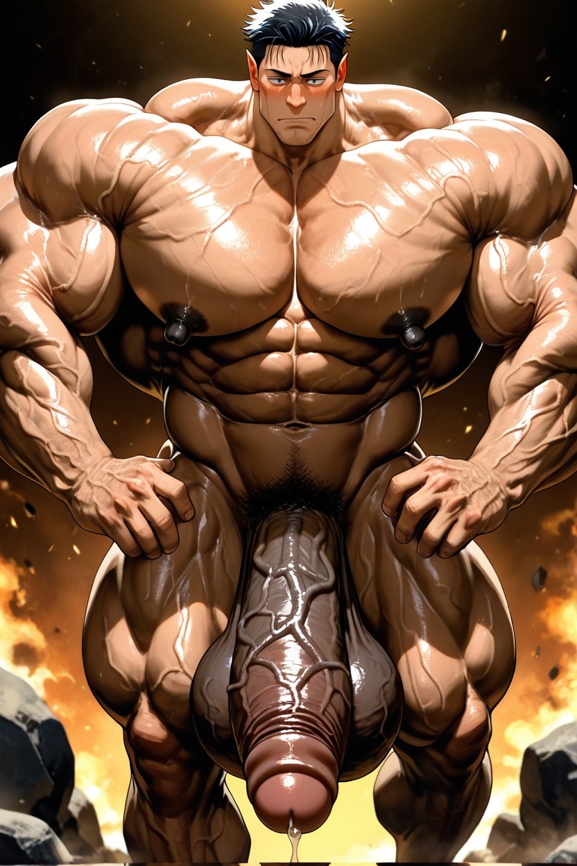 Beitemian Art Style, Chest Hair, Black Nipples Porno gay IA