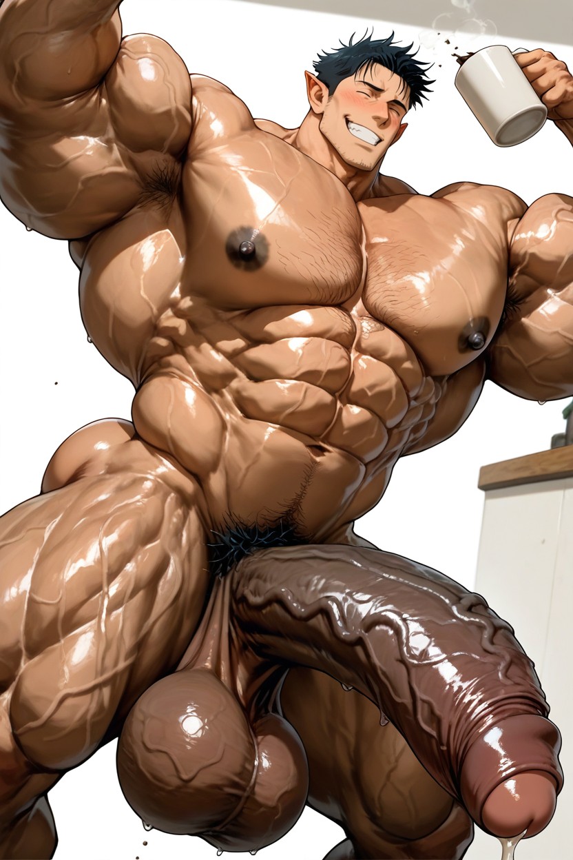 Testicles, Toji Fushiguro From Jujutsu Kaisen, Pointy Ears AI Gay Porn