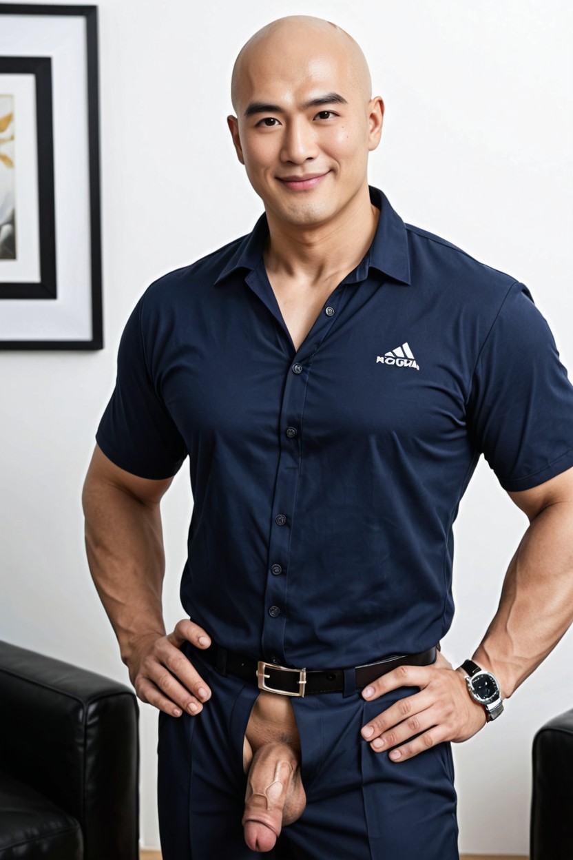 Office Pants, Huge Chest, Wide Lats AI Gay Porn