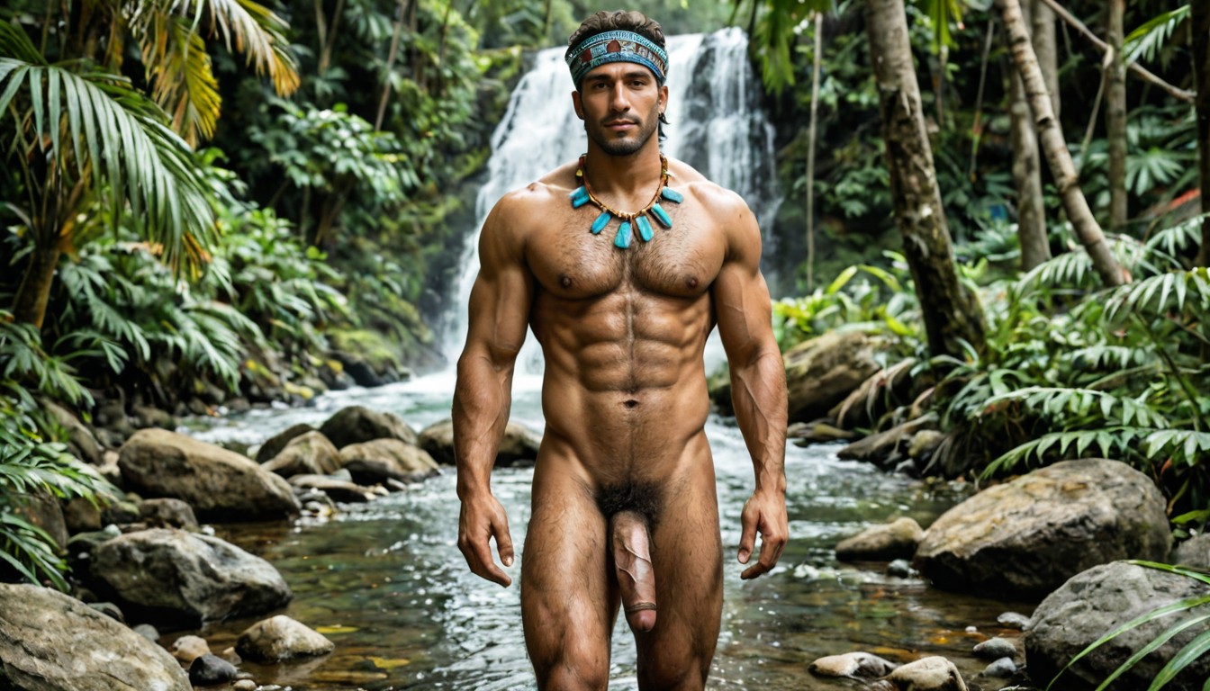 +, Extremely Hairy Body, Seductive Half-lidded Expression With A Confident And Teasing Smirk AI Gay Porn