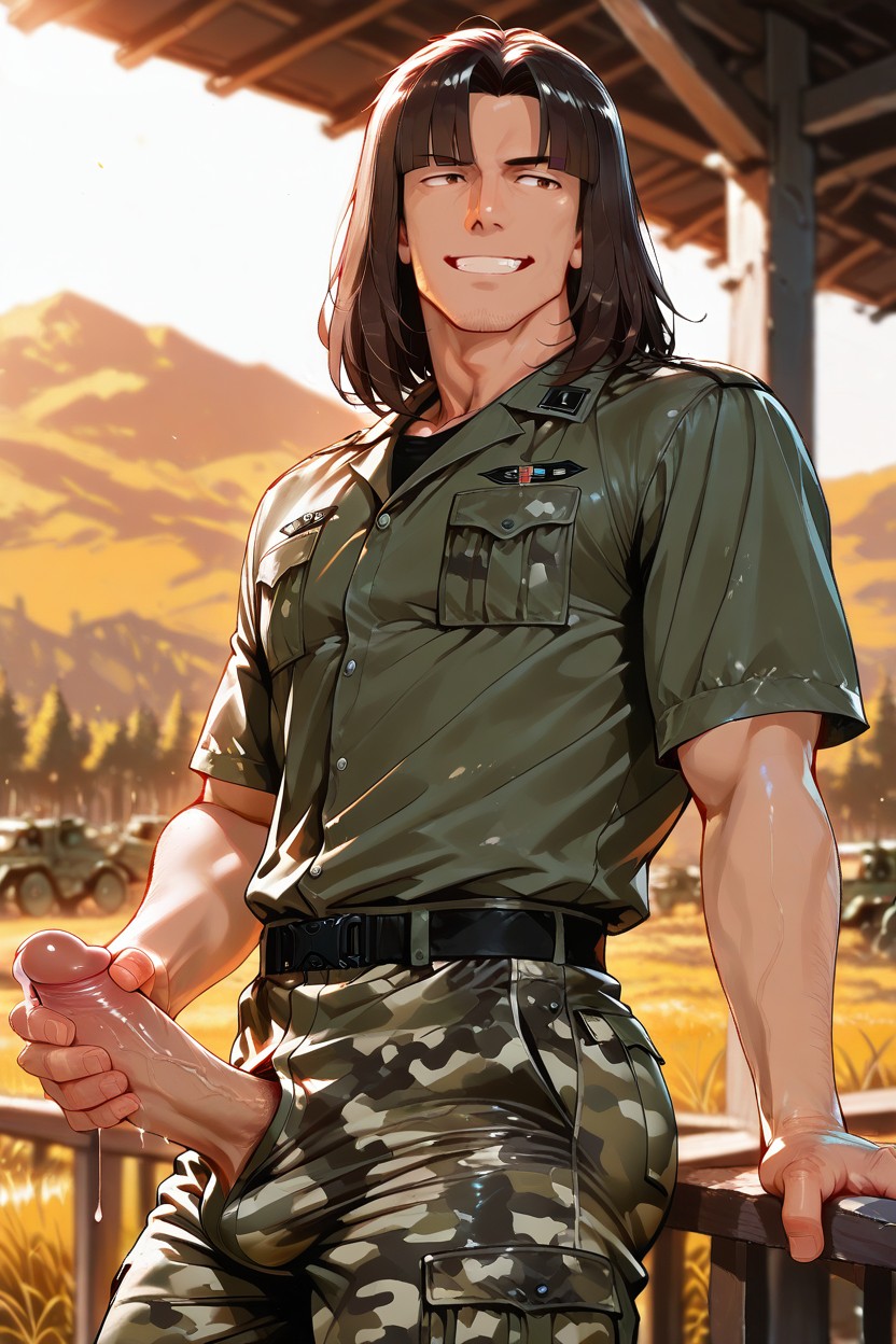 Army Camo Items, Sunny, 18+ AI Gay Porn