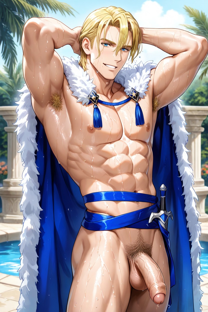 Armpit Hair, Wet Hair, Fine Day AI Gay Porn