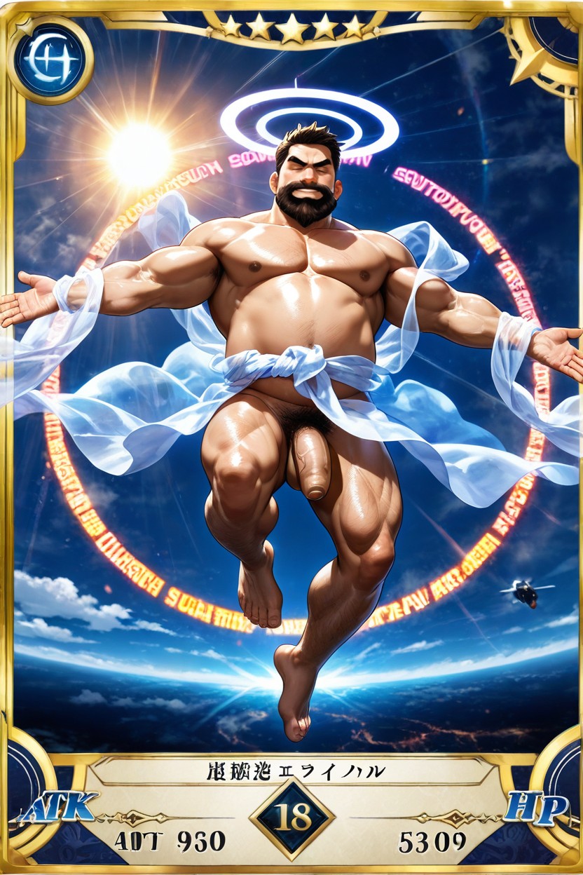 Foreskin, Dynamic Action Pose, Closed Eyes Porno gay IA