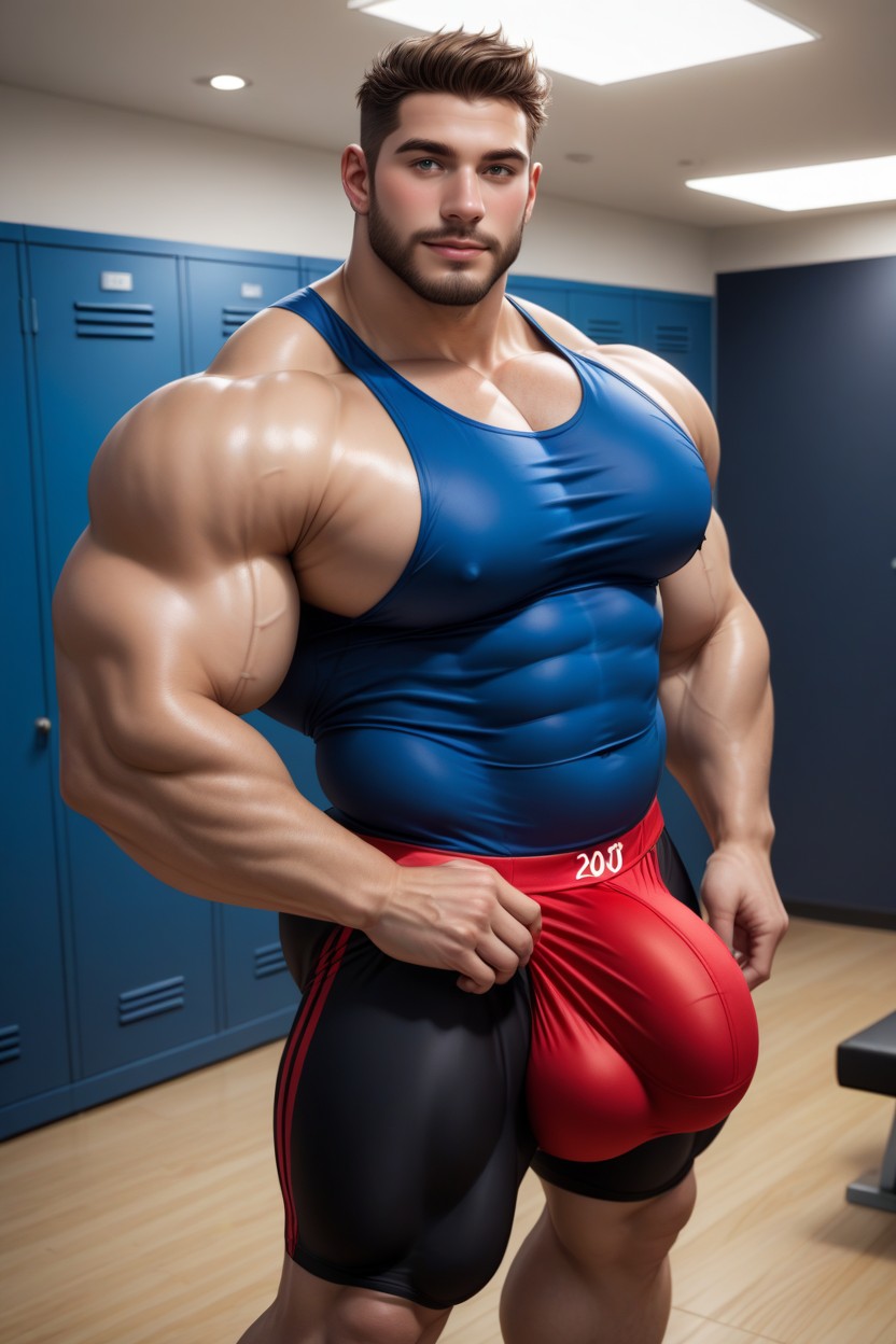 Big Pecs, Top Down, Wide Shoulders AI Gay Porn