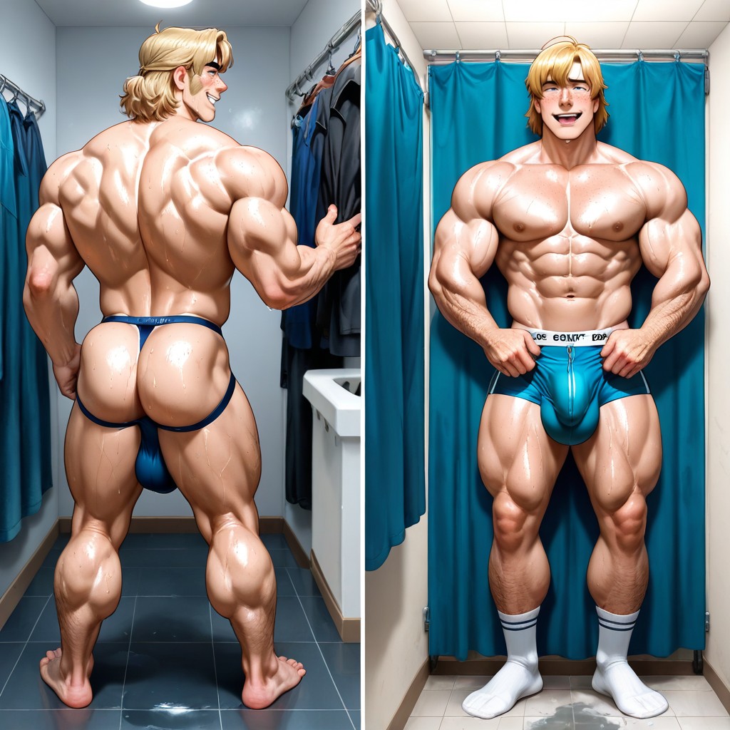 And Detailed Face, Ass Exposed, Freckles On Nose AI Gay Porn