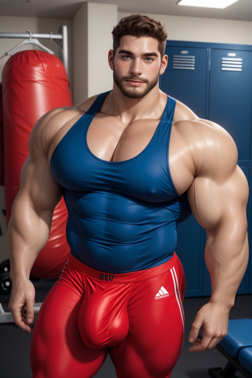 Heavy Pecs, Gruesa, De Arriba A Abajo Porno gay IA