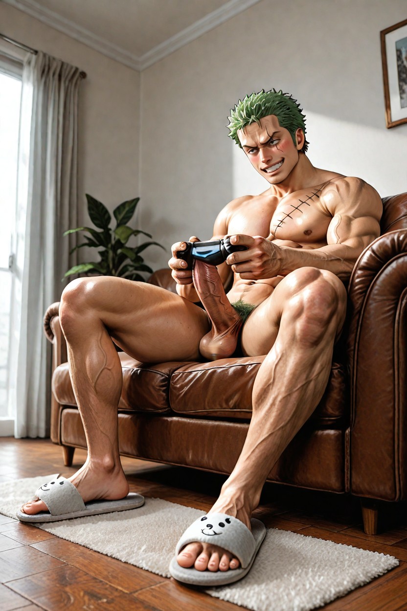 Thick Thighs, Side View, Thick Penis AI Gay Porn