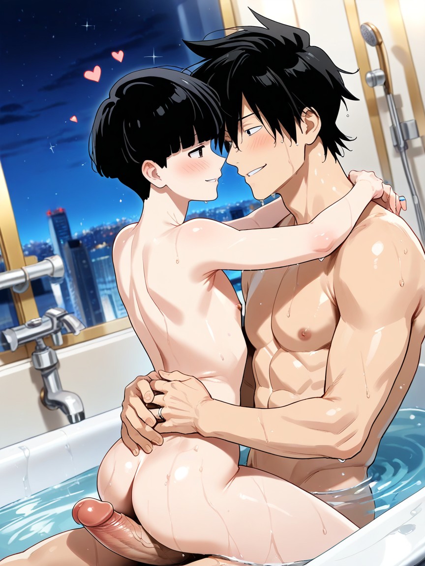 Mutual Hug, Male, Aroused AI Gay Porn