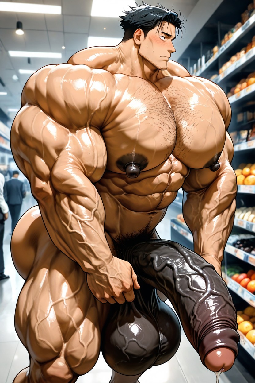 Hyper Vasculer Skin, Hyper Giant Veiny Muascle Cock, Big Muscles AI Gay Porn