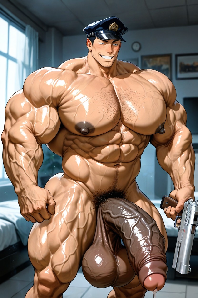 Black Penis, Tall Muscular Physique, Foreskin Porno gay IA