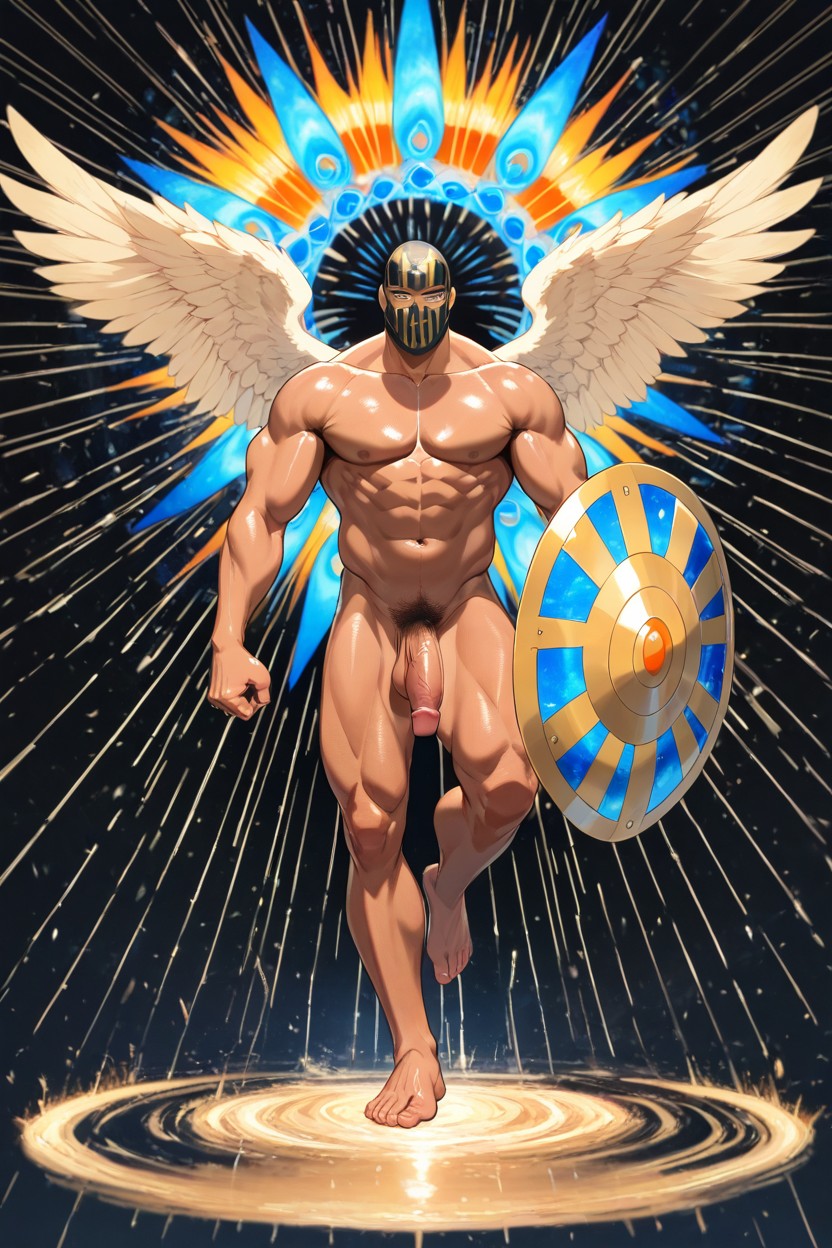 Nude, Strong Lines, Flaccid Penis AI Gay Porn