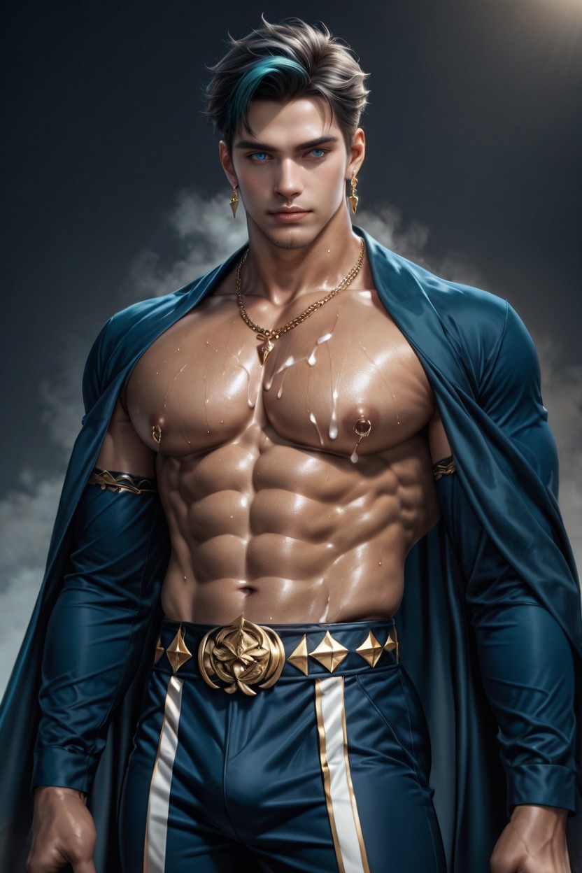 Take His Pants Off And Show His Huge Dick AI Gay Porn
