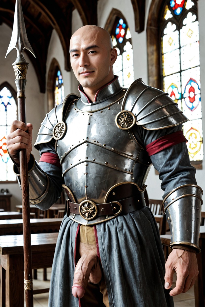 Korea, Medieval European Style Medieval Padded Trousers, Thick Forearms AI Gay Porn