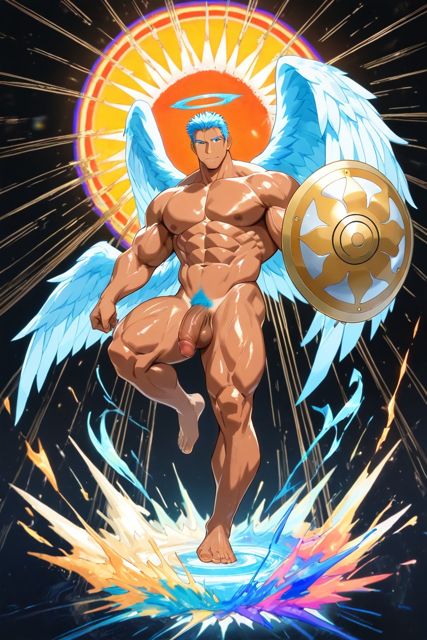 Solo, Kuronezomi, Tanned Skin AI Gay Porn