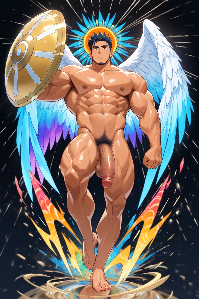 Vibrant Colorful Sun, Sagging Balls, One Bent Knee Porno gay IA