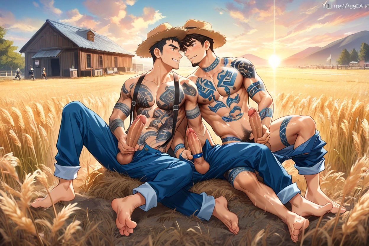 Full Body, Nyuudles Art Style, Squeezable AI Gay Porn