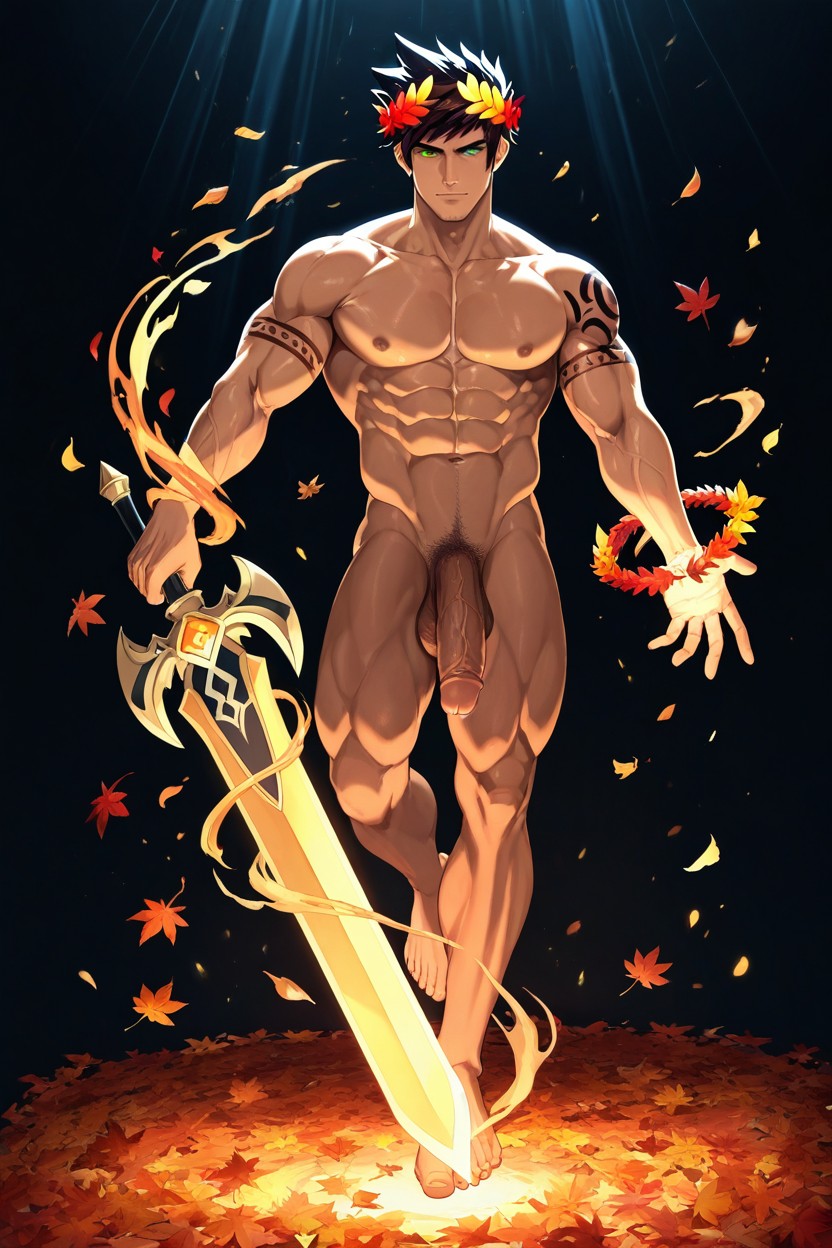 Camp Buddy By Mikkoukun, Medium Ass, Falling Autumn Leaves AI Gay Porn