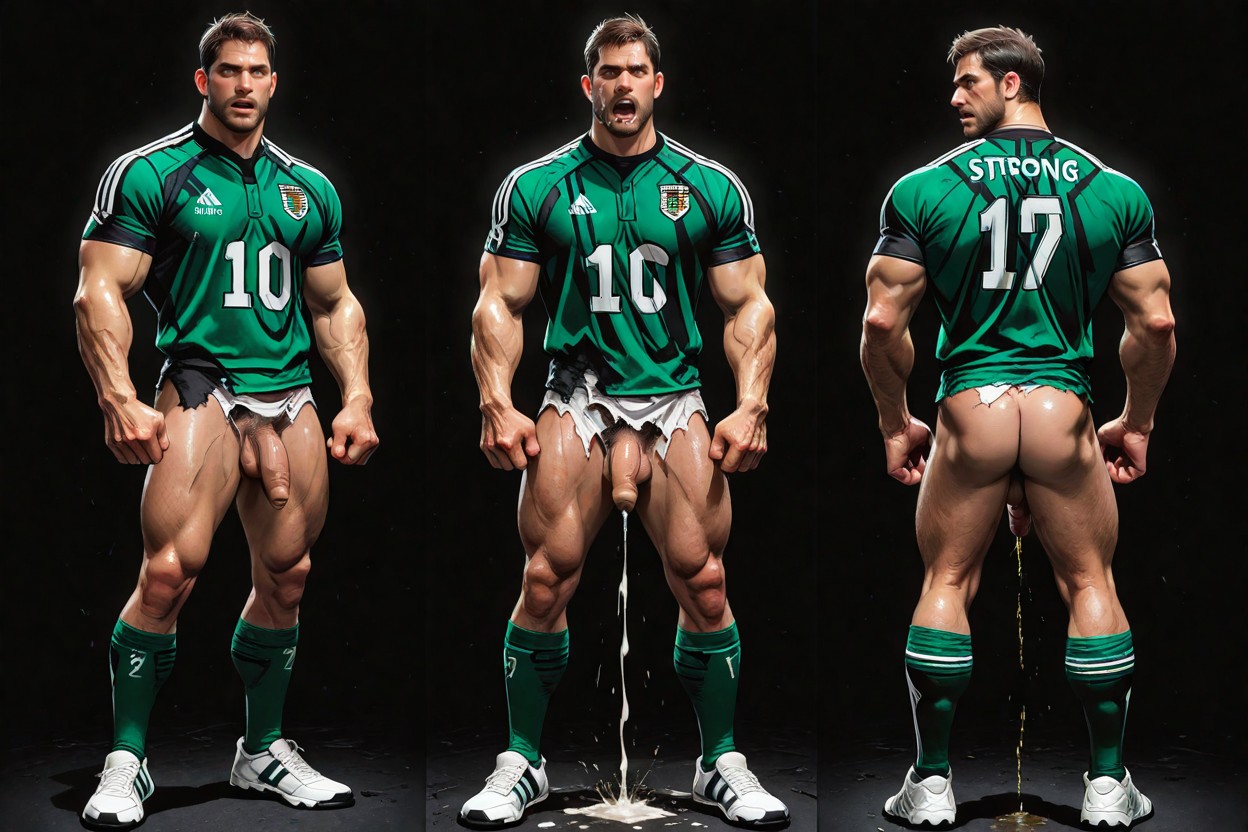 Is The Same Man In All Only Changing The Clothes The Clothes Into Pieces, Surprise Face, Jugador De Fútbol Porno gay IA