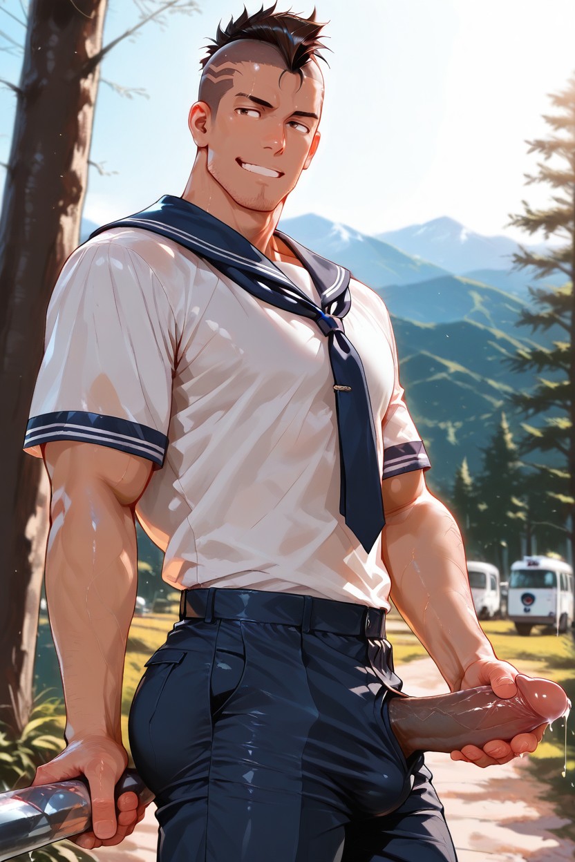 18+, Tan Skin, Medium AI Gay Porn
