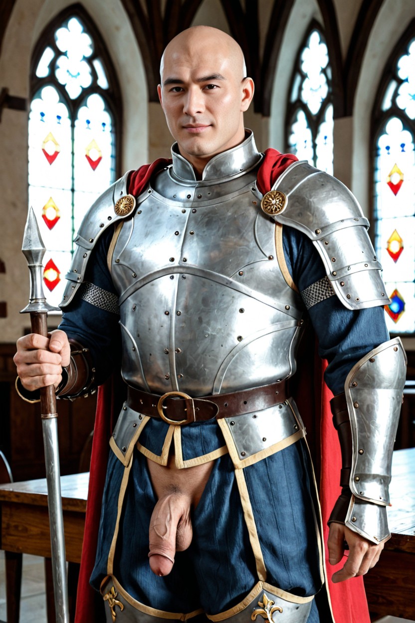 Massive Build, Cloth Trousers Underneath Armor, Loose Linen Trousers Porno gay IA