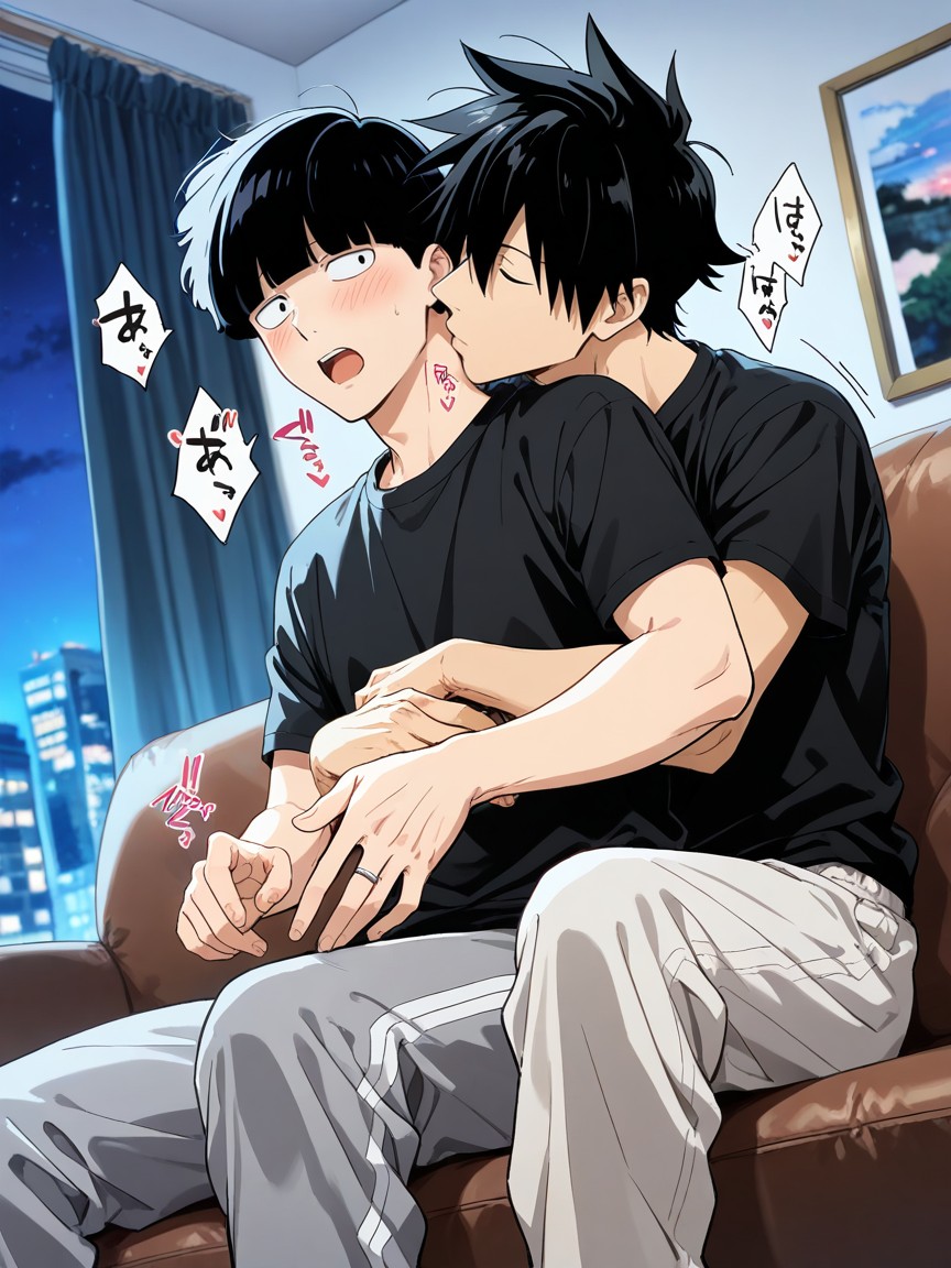 Parted Lips, Male, Sitting AI Gay Porn