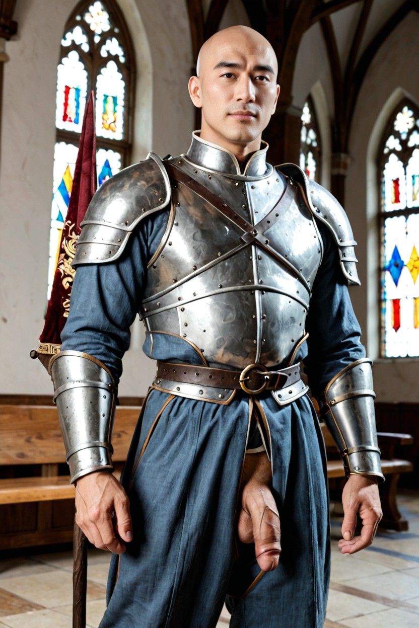 Medieval, Historical Medieval Trousers, Arms Behind Back AI Gay Porn