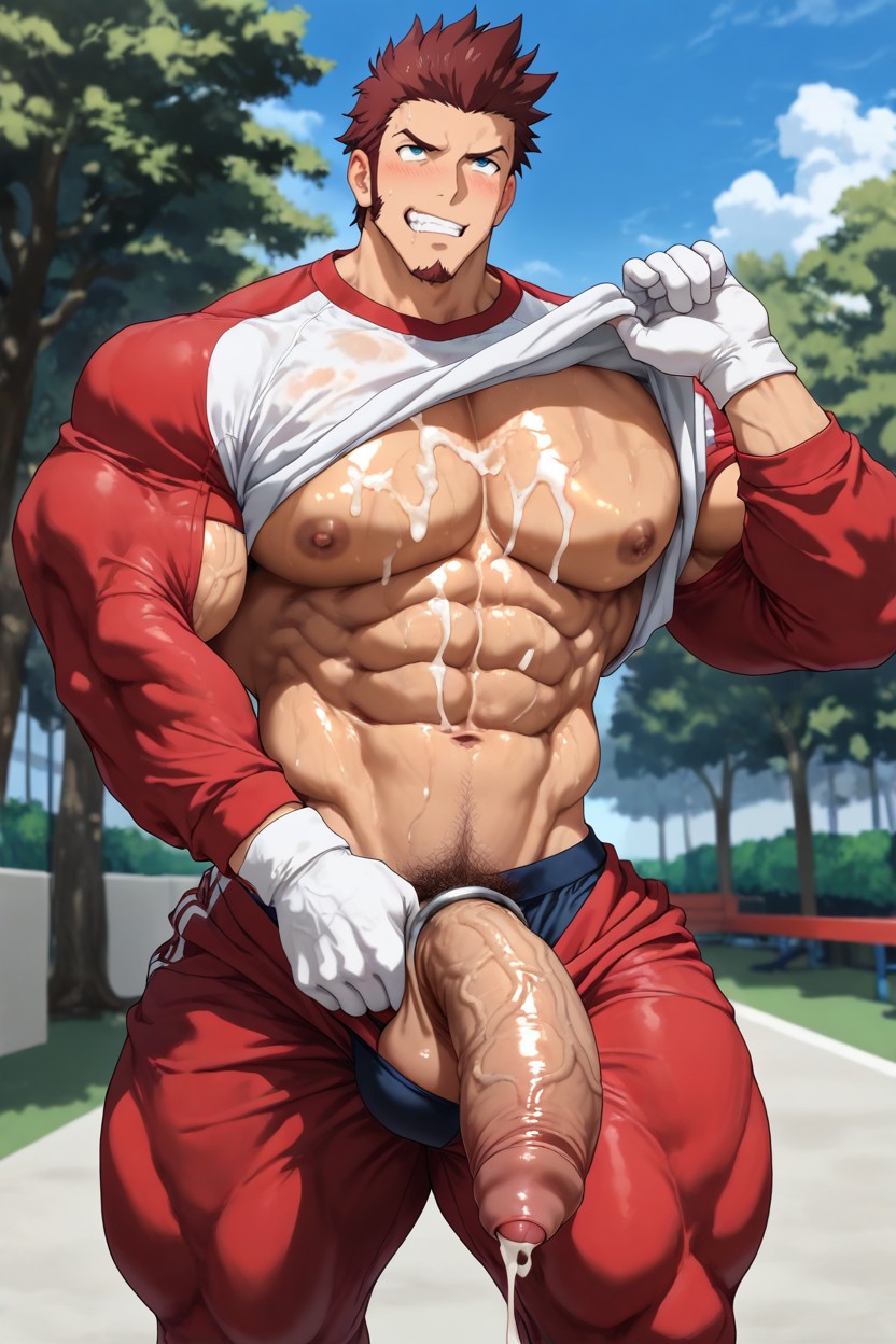 Foreskin, Rolling Eyes, Hyper-muscular AI Gay Porn