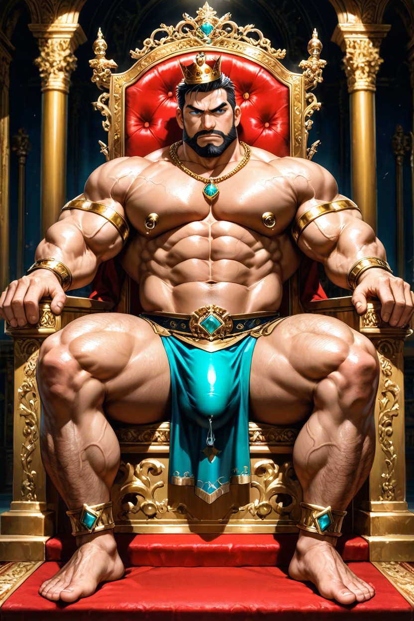 Thick Thighs, Fat, Dramatic Lighting AI Gay Porn