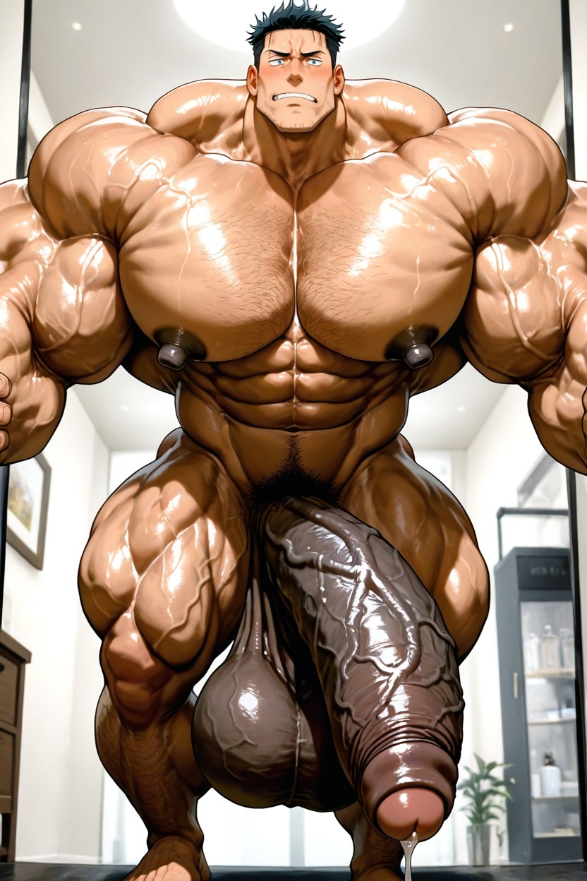 Gigantic Muscles, Super Massive Penis, Hyper Giant Veiny Muascle Cock AI Gay Porn