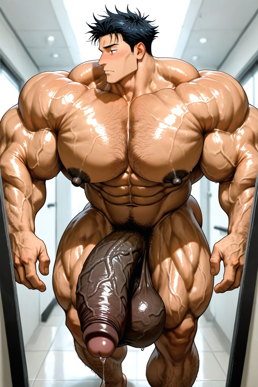 Enormous Bulging Chest And Arms, Gigantic Long Penis, Chest Hair Porno gay IA