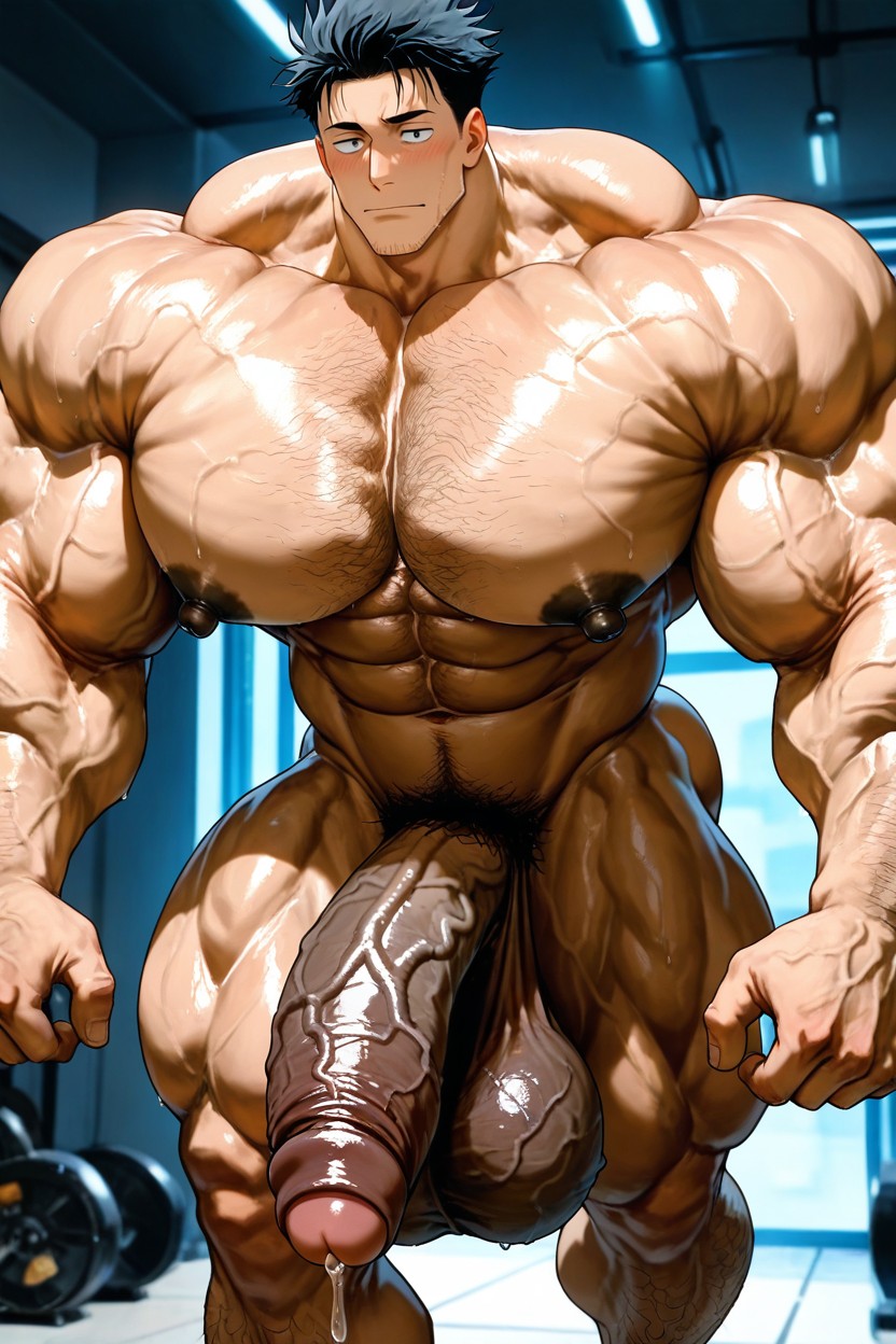 Black Penis, Pubic Hair, Hyper Vasculer Skin AI Gay Porn