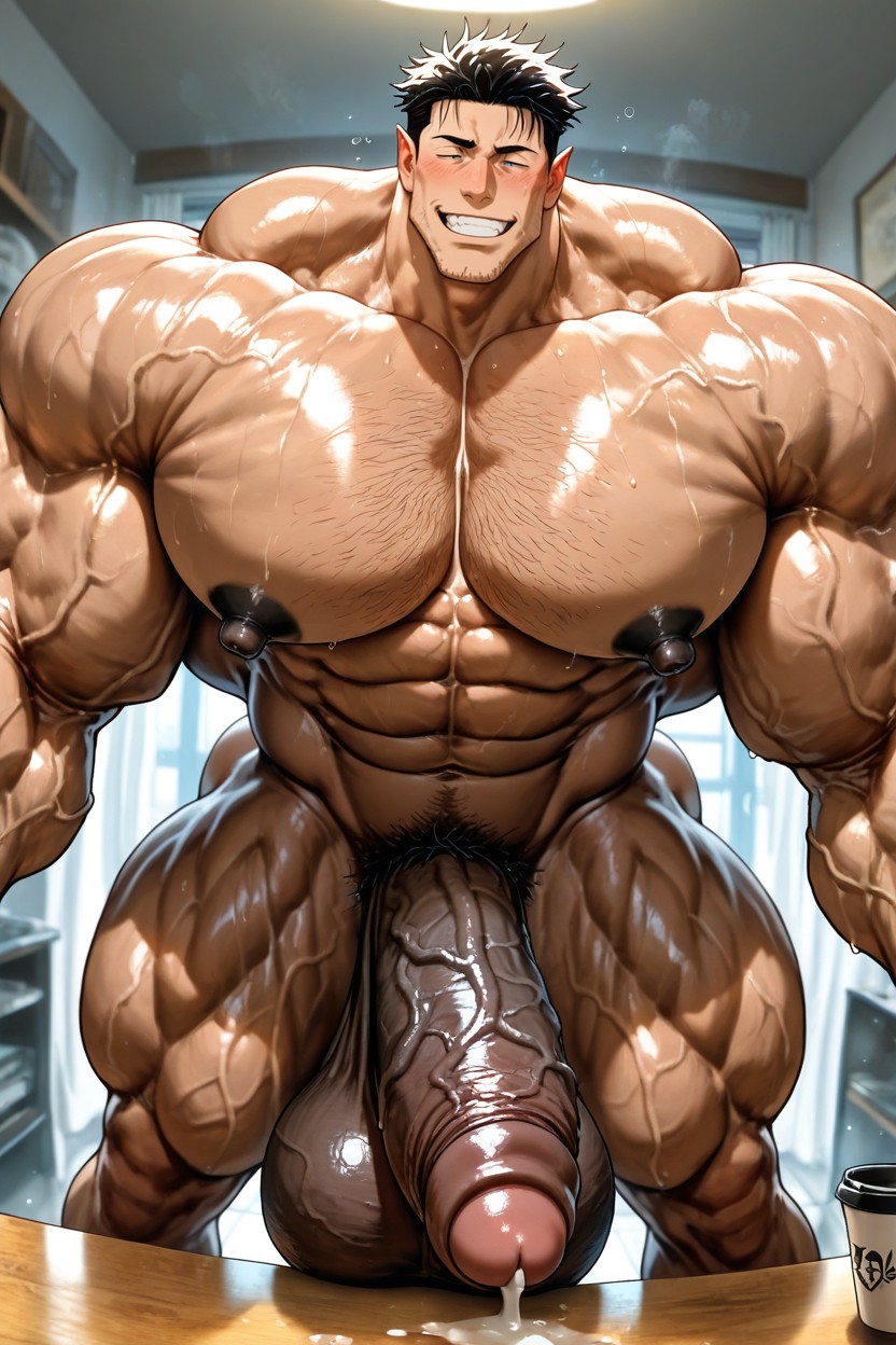 Toji Fushiguro From Jujutsu Kaisen, Exquisite Tonal Range, Hyper Vasculer Skin AI Gay Porn