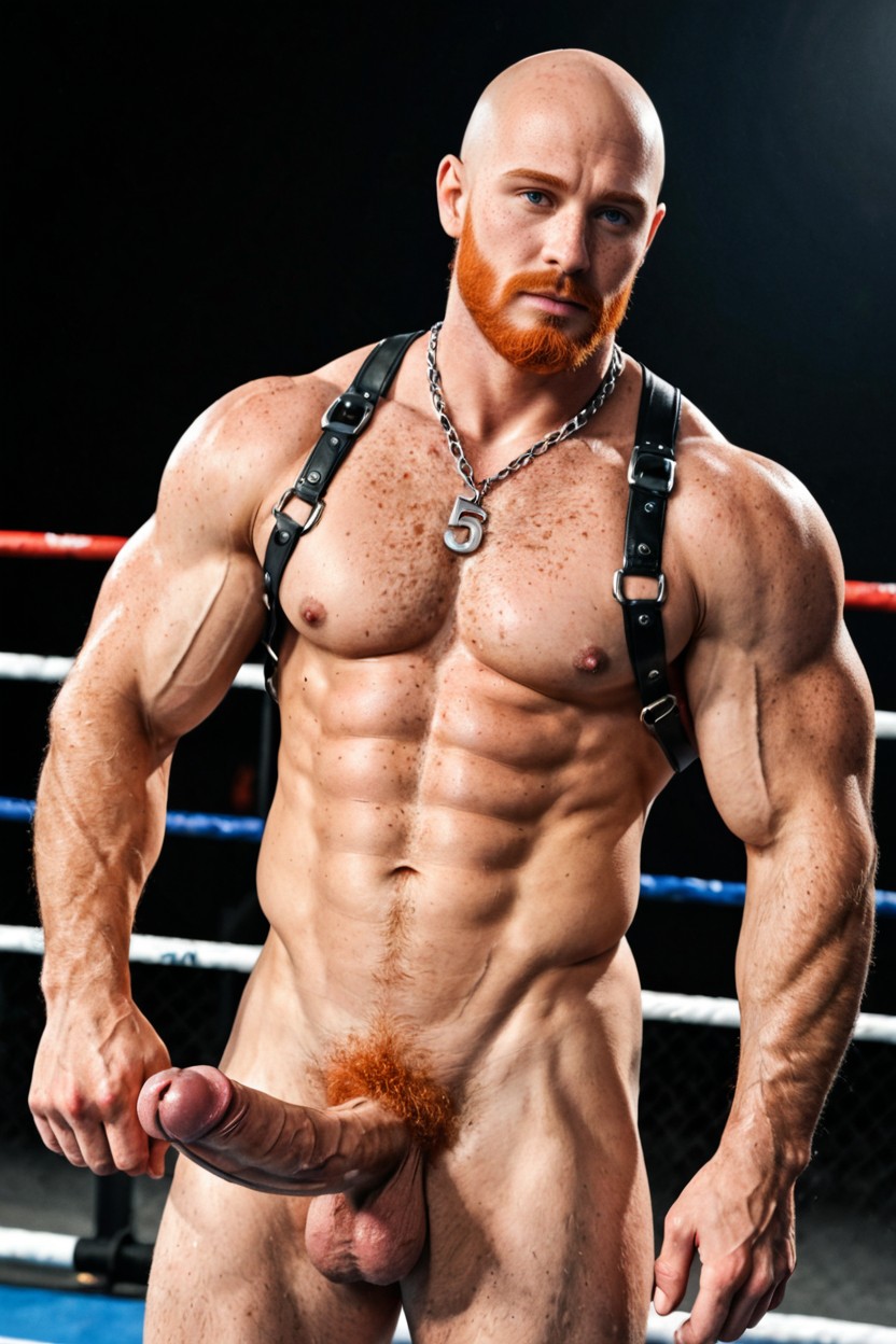 Intense Piercing Blue Eyes, Only The Thick -inch Hard Monster Cock, Wearing A Silver Chain Necklace And Black Leather Harness Straps Over His Shoulders Porno gay IA