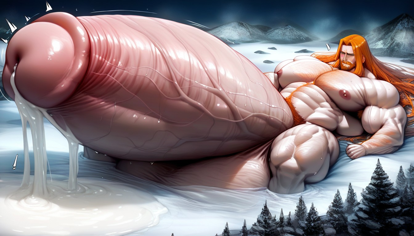 Impossibly Long And Thick Hyper Cock, Macro Cock Much Bigger Than Body, Gigantic Macro Cock AI Gay Porn