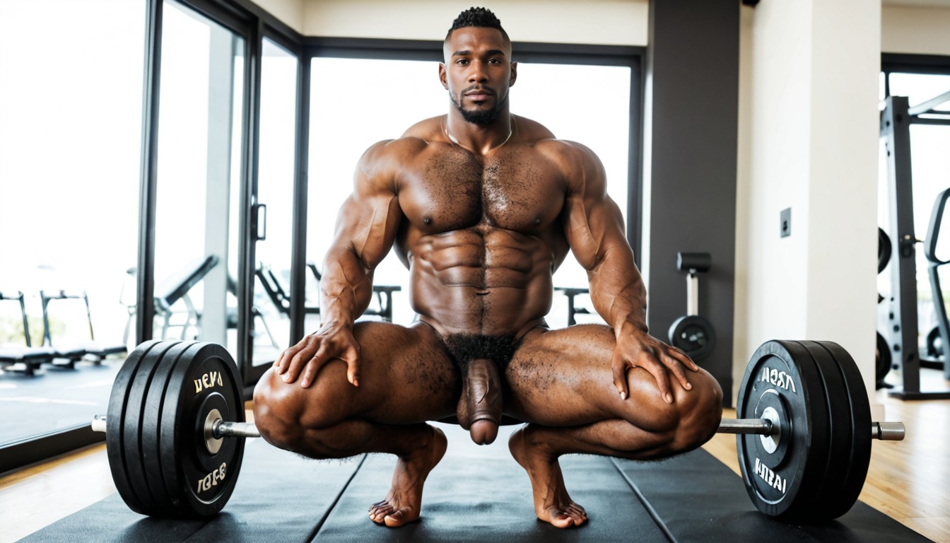 Large Pecs, Penis Curves Up, Largef Laccid Penis AI Gay Porn