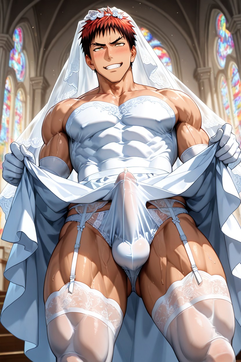 Kagami Taiga, Muy Corto, De Pie Porno gay IA