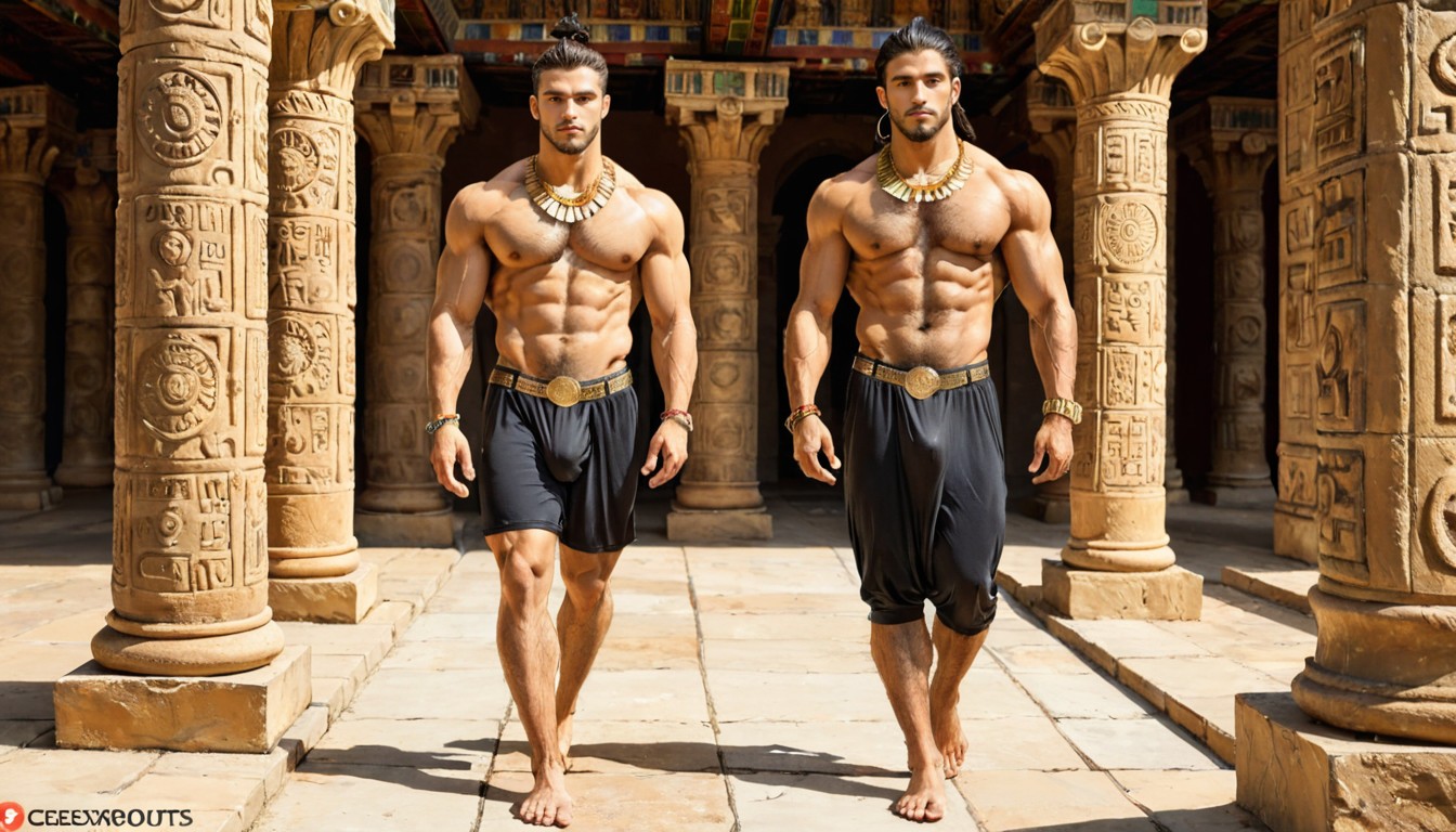 Masculine, Densely Hairy Abdomen, Oiled AI Gay Porn