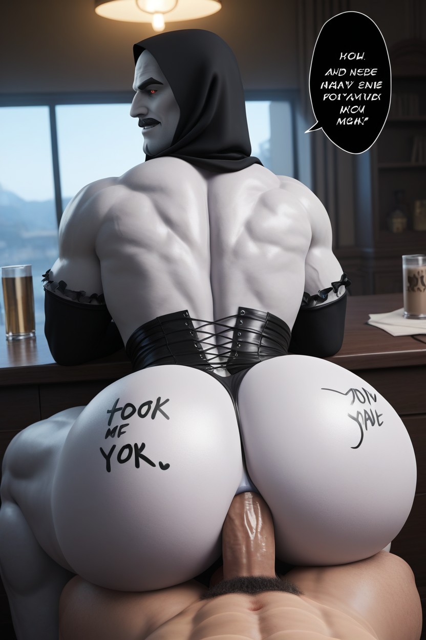 Smug Expression, Body Writing, Sitting AI Gay Porn