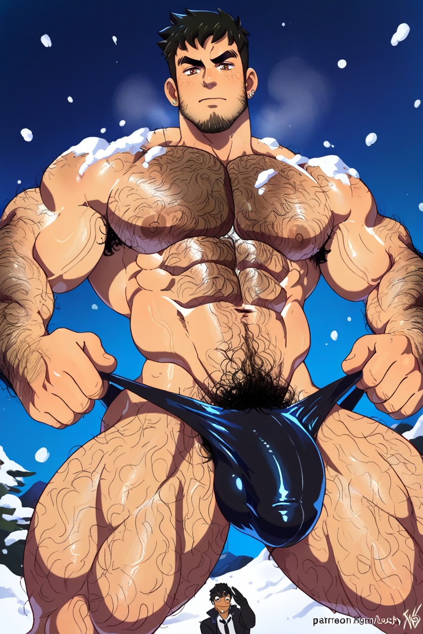 Masculine, Excessive Hairy Abs, Excessive Hairy Legs AI Gay Porn