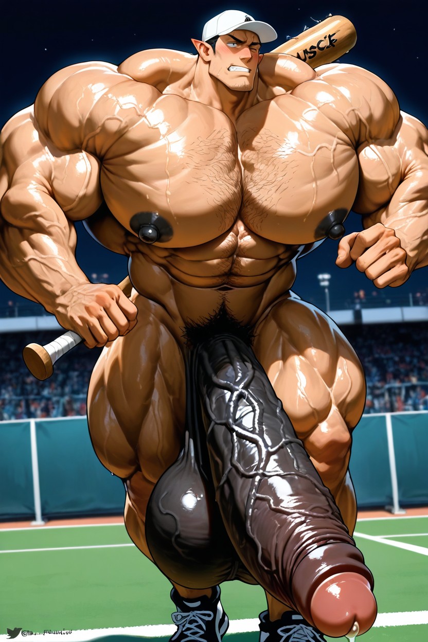 Beitemian Art Style, Exquisite Tonal Range, Oversized Muscles AI Gay Porn