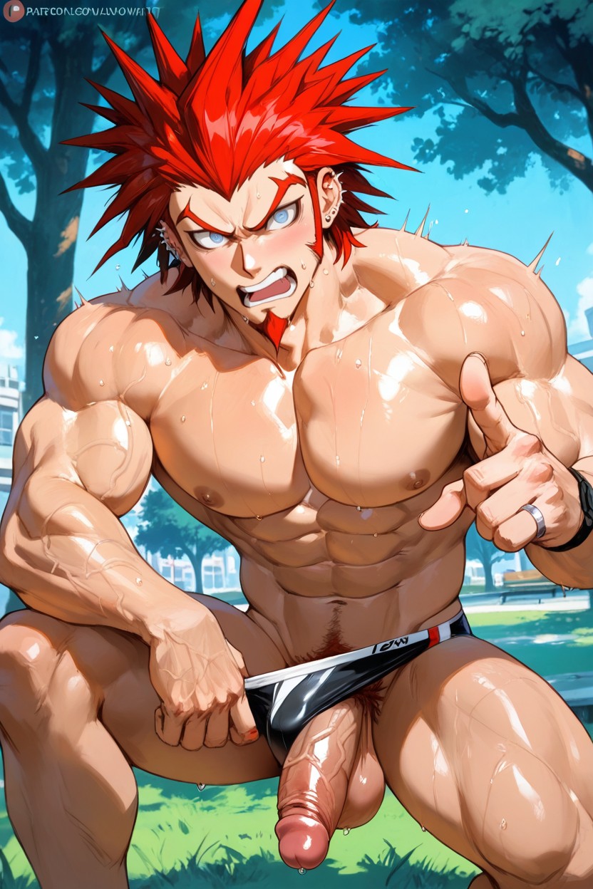 Veiny Muscle, Broad Shoulders, Big Balls AI Gay Porn