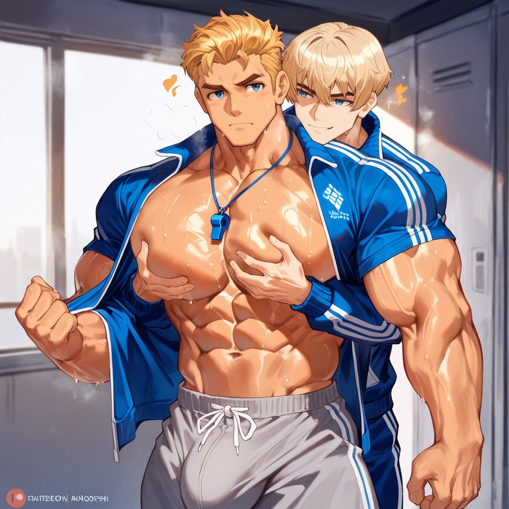 Huge Pecs, Strong Lines, Detailed Faces Porno gay IA