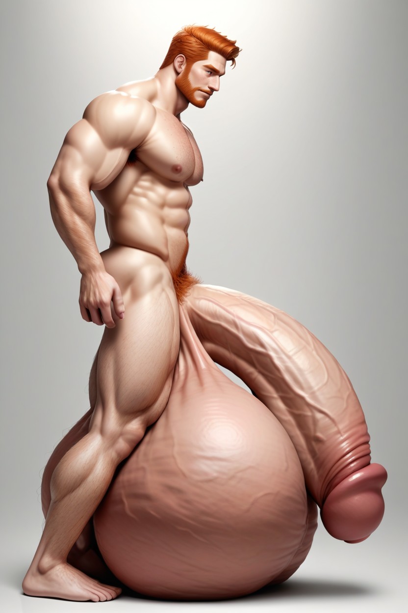 Massive Oversized Hyper Balls, Ball Growth, Extreme Hyper Testicles AI Gay Porn