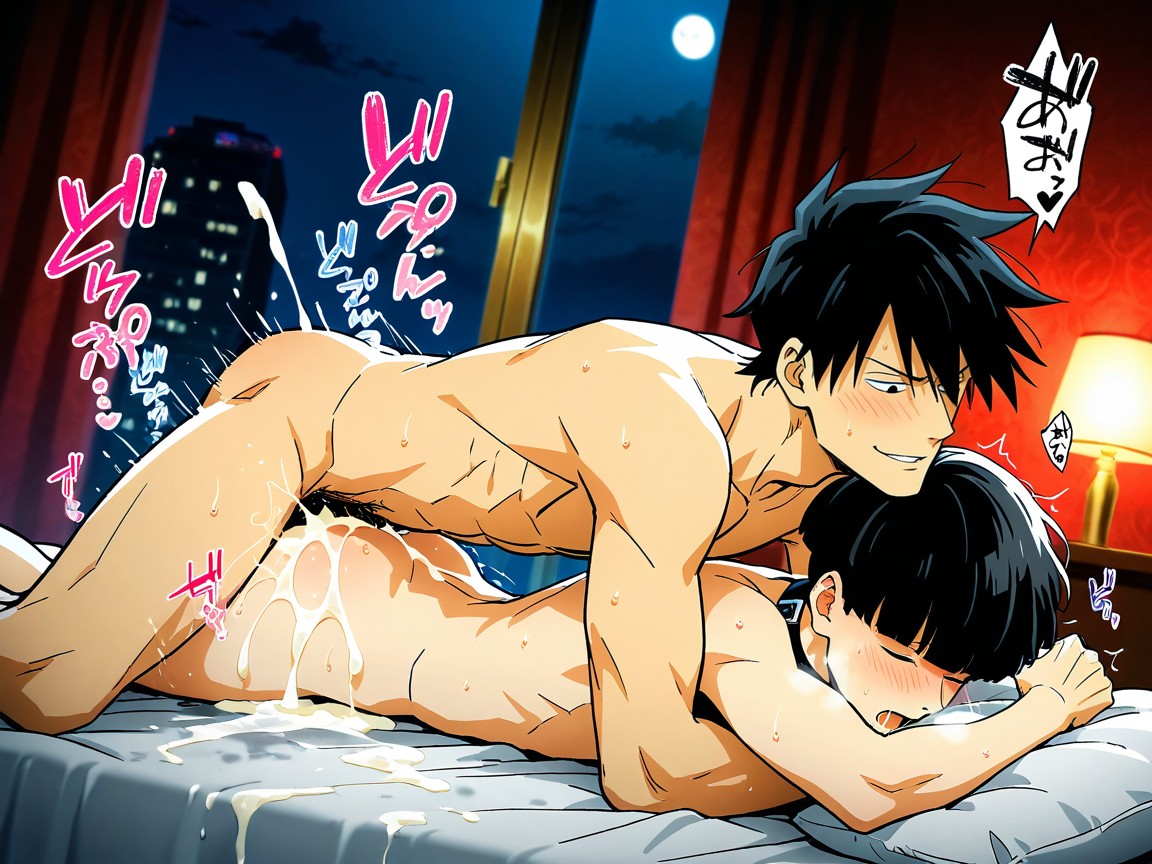 Hug From Behind, Naked, Big Window AI Gay Porn