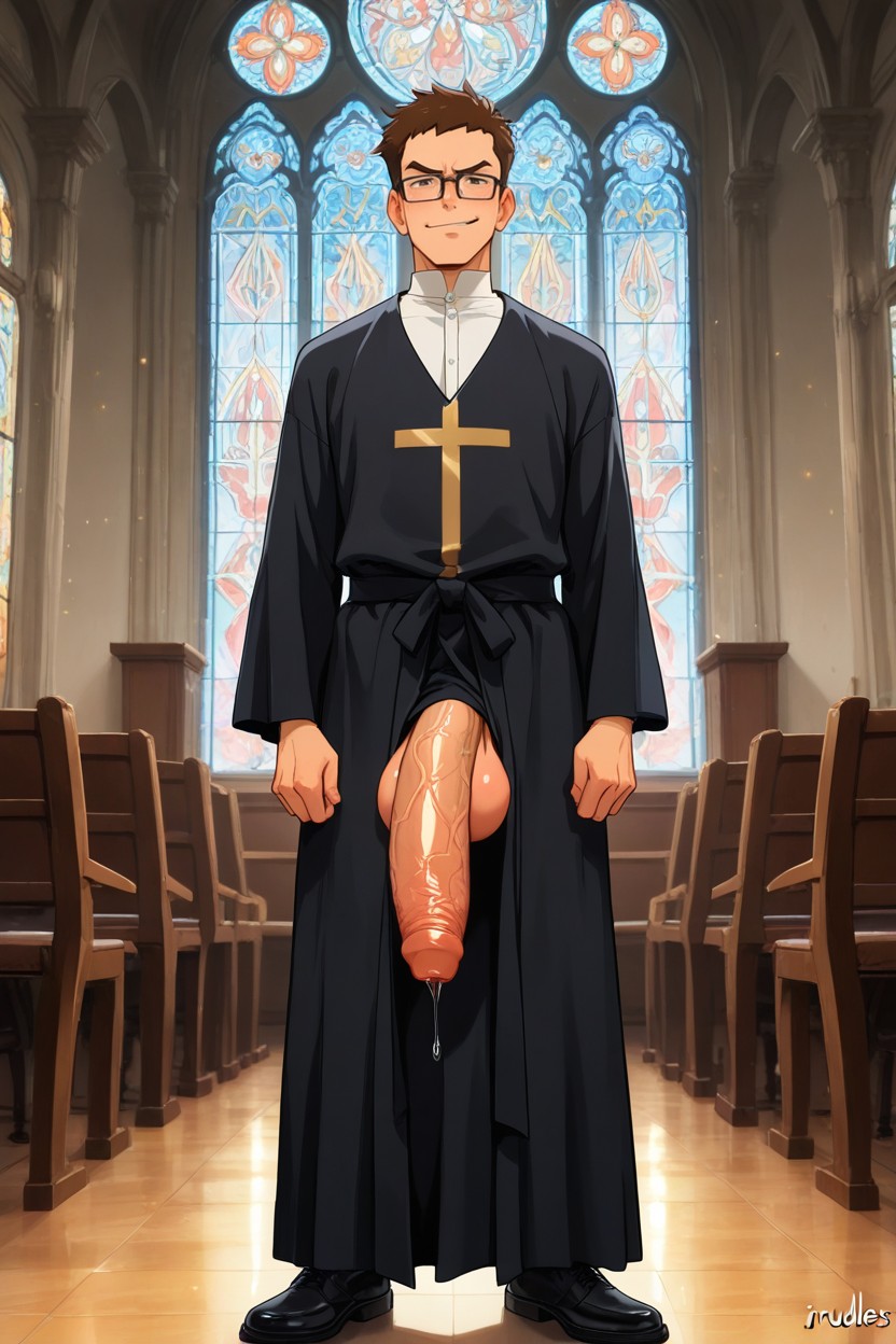18+, Church, Glasses AI Gay Porn