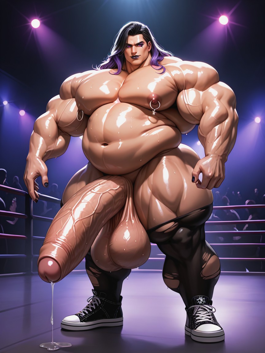 Male Body, Big Pecs, Dark Eyeliner AI Gay Porn