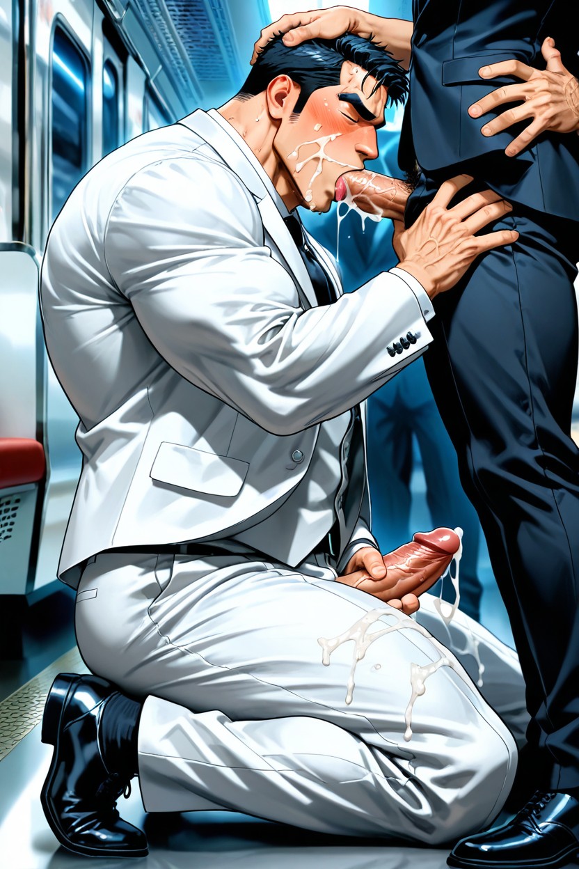 Close Eyes, Drooling, Hands On Hips AI Gay Porn