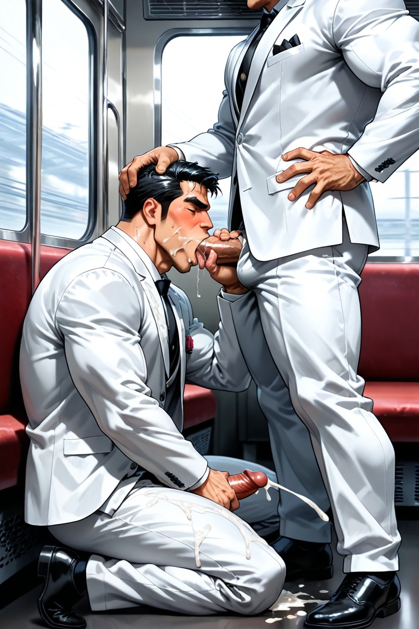 In The Night, Grab Head, Huge Muscle AI Gay Porn