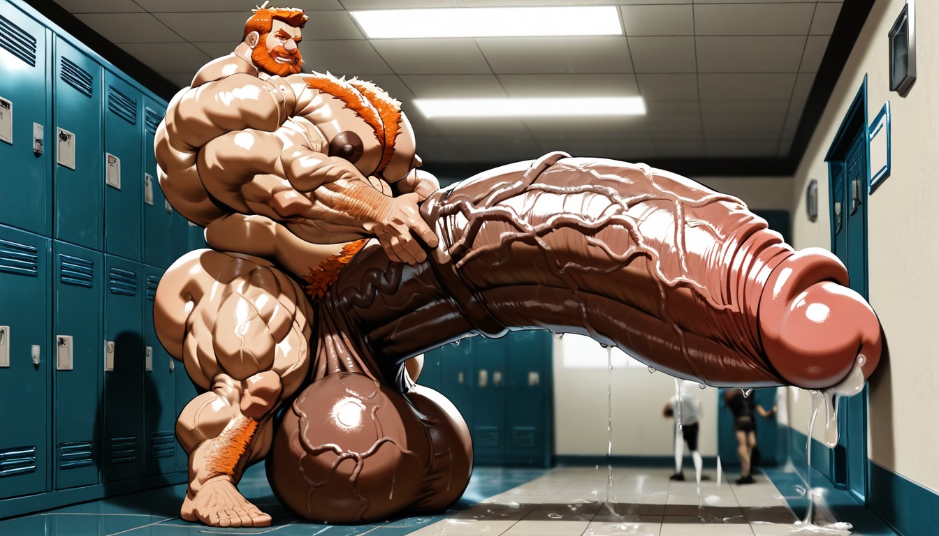 Impossibly Hyper Cock, Hyper Macro Penis Longer Than Body, Impossibly Gigantic Hyper Cock AI Gay Porn