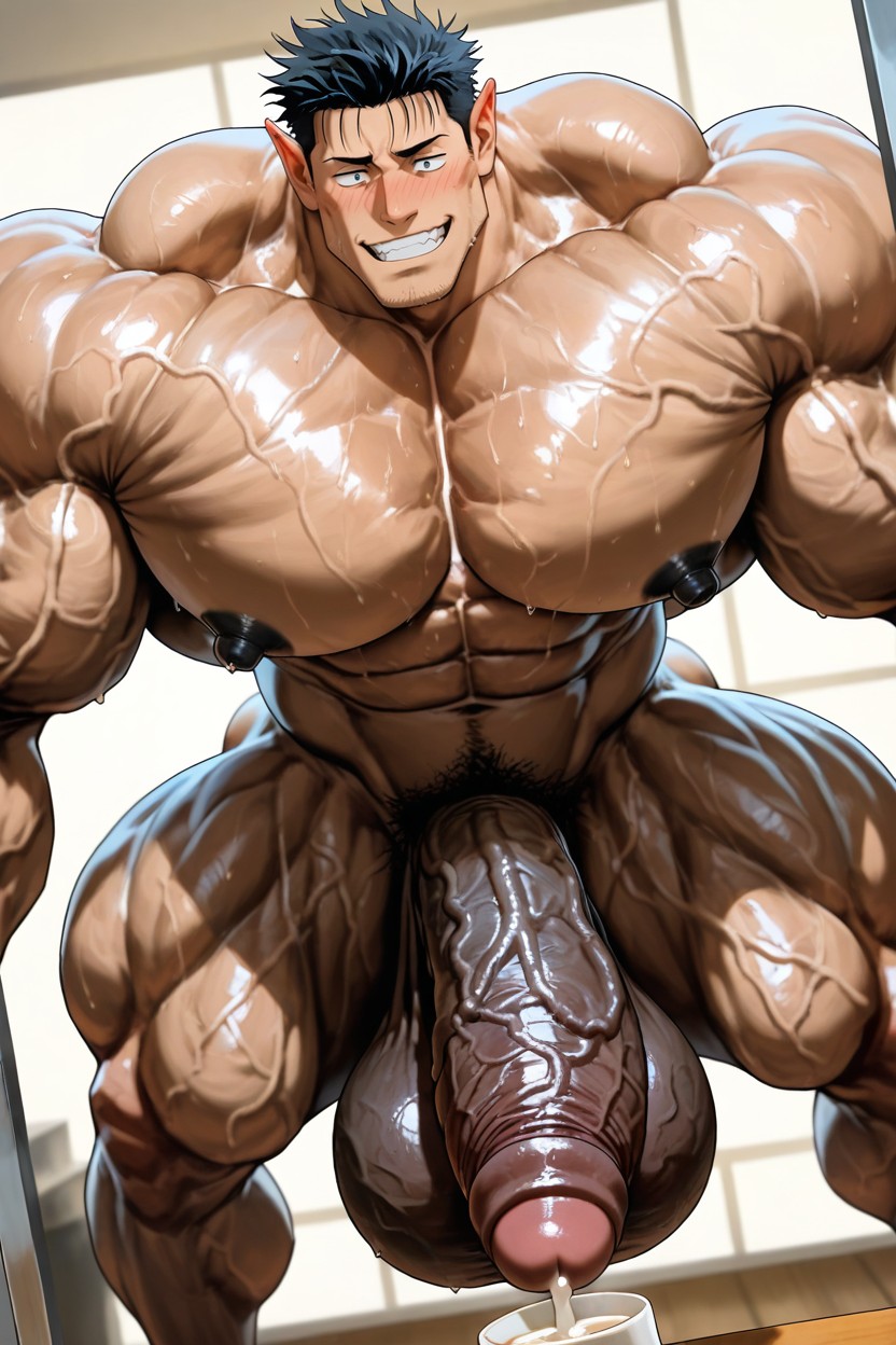 Horny, Foreskin, Bodybuilders AI Gay Porn